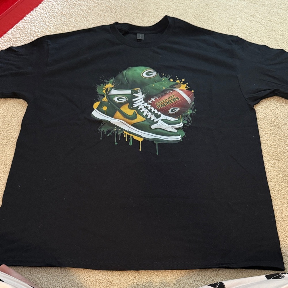 Gildan Black Heavy Cotton Tee - Green Bay Packers